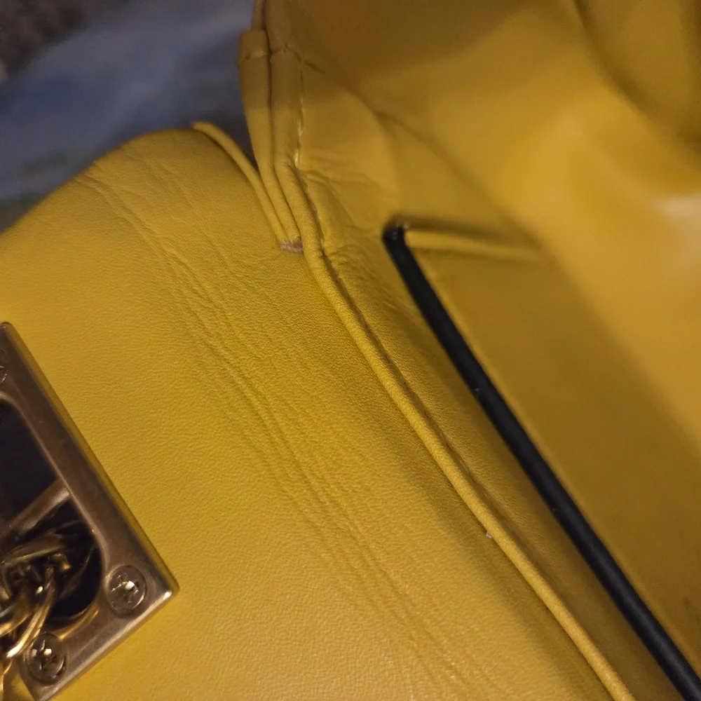 Gold Evening Crossbody Bag with Chain Strap - Picture 9 of 16